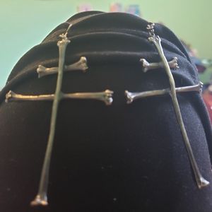 Bloodmilk medium Lorraine cross earrings